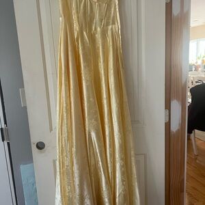 Windsor Light Yellow Satin Dress